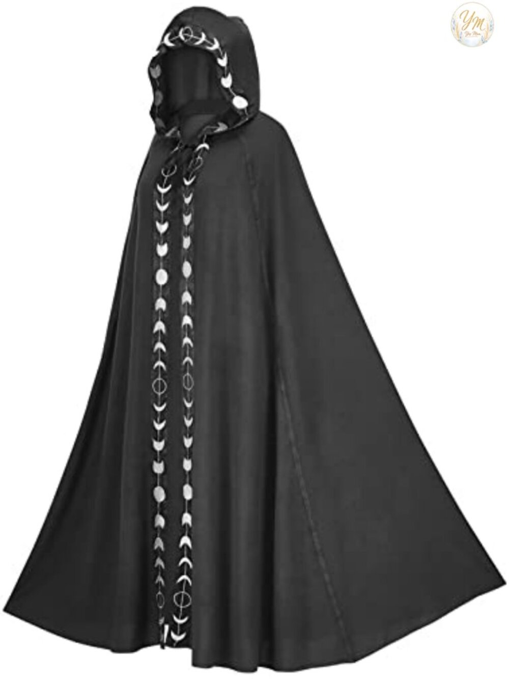 Gothic Hooded Cloak Renaissance Cosplay Halloween Witch Wizard Costume